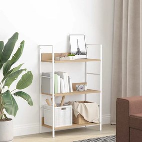 vidaXL Ραφιέρα 3 Επιπέδων Δρυς 60x27,6x90,5 εκ. Επεξεργασμένο Ξύλο
