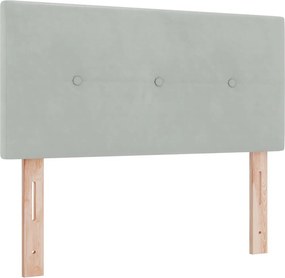 vidaXL Κεφαλάρι Ανοιχτό γκρι 80 cm Βελούδο