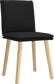 vidaXL Καρέκλες Τραπεζαρίας 2 τεμ. Μαύρες Υφασμάτινες