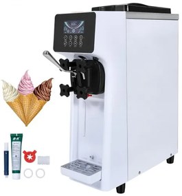 VEVOR Soft Serve Ice Cream Machine Maker 10L/H Yield Single Flavor Countertop