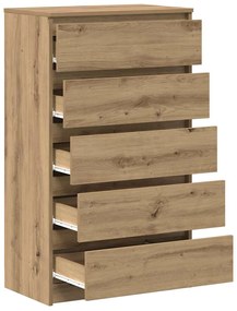 vidaXL Συρταριέρα Αρτισιανή Δρυς 60x36x103 εκ. από Επεξεργασμένο Ξύλο