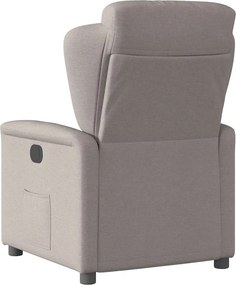vidaXL Πολυθρόνα Ανακλινόμενη Ηλεκτρική Taupe Υφασμάτινη