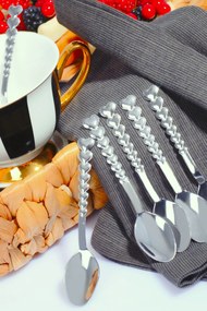 Spoon Set (12 Pieces) Ozd - yeni - kalp - cay Silver