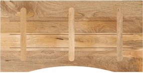 vidaXL Επιφάνεια Γραφείου Καμπύλη 110x60x2,5 εκ Μασίφ Ακατ. Μάνγκο
