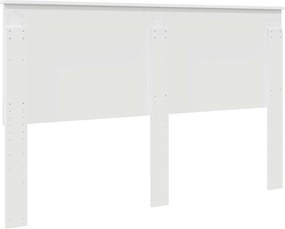 vidaXL Κεφαλάρι με κεφαλάρι Λευκό 160 cm Επεξεργασμένο ξύλο
