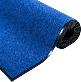 vidaXL Χαλάκι Εξώπορτας Μπλε και Μαύρο 120 x 250 cm 100% Πολυαμίδιο