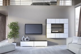 Σύνθεση σαλονιού "SMART 7D" σε χρώμα σταχτί-λευκό