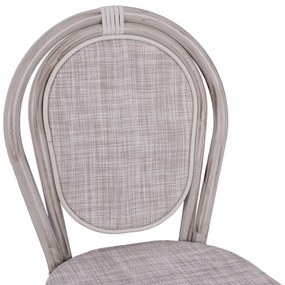 ΣΚΑΜΠΩ ΑΛΟΥΜΙΝΙΟΥ BAMBOO LOOK ΠΑΤΙΝΑ ΛΕΥΚΟ ΜΕ TEXTLINE HM5110 41x52x116 εκ.