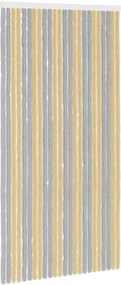 vidaXL Κουρτίνα εντόμων Chenille Γκρι και Μπεζ 100 x 200 cm 100% PP