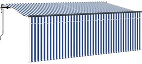 vidaXL Σκηνίτσα Αναδιπλούμενη Μπλε και άσπρο 400 x 200 cm