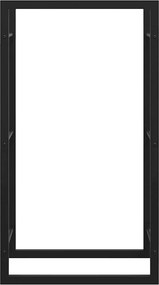 vidaXL Ραφιέρα Καυσόξυλων Ματ Μαύρο 50x28x94 εκ. Ατσάλι