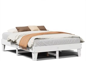 vidaXL Σκελετός Κρεβ. Χωρίς Στρώμα Λευκό 160x200 εκ Μασίφ Πεύκο