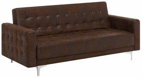 Καναπές κρεβάτι Berwyn G103, Λειτουργία ύπνου, Καφέ, 186x88x83cm, Πόδια: Μέταλλο