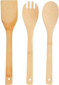 Κουτάλες Μαγειρικής + Βάση (Σετ 4τμχ) Homely Bamboo Essentials 02-18191