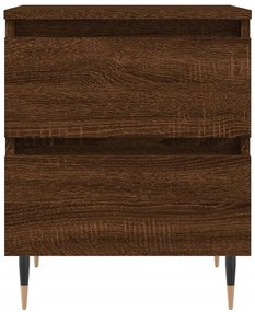 vidaXL Κομοδίνο Καφέ Δρυς 40x35x50 εκ. από Επεξεργασμένο Ξύλο