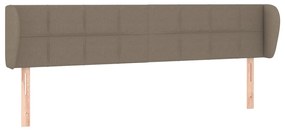 vidaXL Κεφαλάρι με Πτερύγια Taupe 203 x 23 x 78/88 εκ. Υφασμάτινο