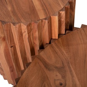 ΣΕΤ 2ΤΜΧ ΤΡΑΠΕΖΙΑ ΣΑΛΟΝΙΟΥ ΣΤΡΟΓΓΥΛΑ SEDGE HM11944 ΜΑΣΙΦ ΑΚΑΚΙΑ Φ90 &amp; Φ40εκ.