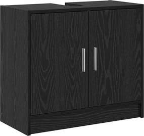 vidaXL Ντουλάπι Μπάνιου Μαύρη Οξυά 63 x 29 x 55 cm Επεξεργασμένο ξύλο
