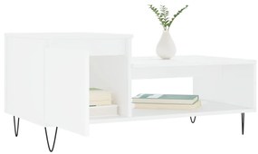 vidaXL Τραπεζάκι Σαλονιού Λευκό 100x50x45 εκ. Επεξεργασμένο Ξύλο