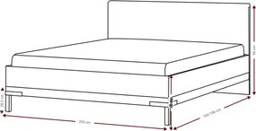 Κρεβάτι Agate-160x200 - 166.00Χ209.00Χ96.00cm