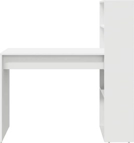 vidaXL Γραφείο Λευκό Επεξεργασμένο Ξύλο 113 x 54 x 120 εκ.