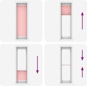 vidaXL Πλισέ Στόρι Ροζ 60x200 εκ. Πλάτος Υφάσματος 59,4 εκ. Πολυεστέρας