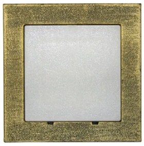 Απλίκα Φωτιστικό Τοίχου 9 LED 0.6W IP54 Στεγανό Τετράγωνο Ρουστίκ Lumen-3-9734710-Μπρονζέ 3-9734710
