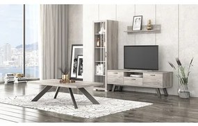 Savvidis Furniture  Σύνθετο Σαλονιού Μοριοσανίδα 195x45xΥ180 N30 Σταχτί​​ BEST-8080113