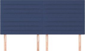 vidaXL Κεφαλάρι Μπλε 180x5x118/128 εκ. Ύφασμα