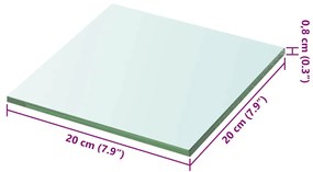 vidaXL Ράφια Πάνελ 2 τεμ. Διάφανα 20 x 20 εκ. Γυάλινα