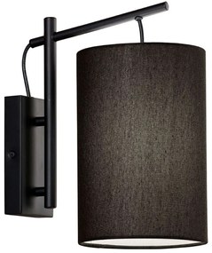 Φωτιστικό Τοίχου - Απλίκα Kealia 4308200 Φ16x46cm 1xE27 60W Black Viokef