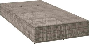 vidaXL Ξαπλώστρα με αιωρούμενο μαξιλάρι Γκρι Poly Rattan