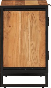 vidaXL Ντουλάπι Μπάνιου Επιτοίχιο 55x35x60 εκ. Μασίφ Ακακία/Σίδερο