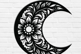 Intra απο ξύλο plywood  Χρώμα wenge 3mm-4mm πάχος - με λέιζερ Floral Moon Δίασταση 40x50 cm INTRAFABR-89166293