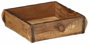 vidaXL Δίσκος 4 pcs Καφέ 31 x 29 x 10 εκ Στερεό Ανακτηθέν Ξύλο