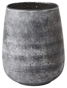 ΒΑΖΟ ΓΥΑΛΙΝΟ 'IRIS' ΓΚΡΙ 14Χ18ΕΚ