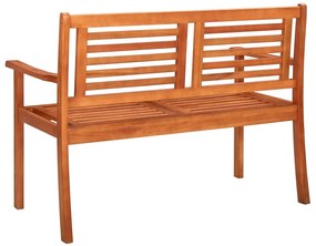 vidaXL Παγκάκι Κήπου Διθέσιο 120 εκ. Μασίφ Ξύλο Ευκαλύπτου με Μαξιλάρι