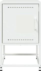 vidaXL Κομοδίνα 2 τεμ. Λευκό 36x39x60,5 εκ. από Χάλυβα