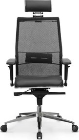 Καρέκλα γραφείου Samurai L2-6D Megapap εργονομική με ύφασμα TS Mesh και τεχνόδερμα χρώμα μαύρο 69x70x125/137εκ.