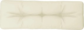 vidaXL Μαξιλάρι Παλέτας Κρεμ 120 x 40 x 12 εκ. Υφασμάτινο