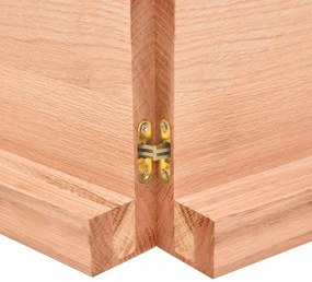 vidaXL Επιφ Τραπεζιού Αν Καφέ 140x60x(2-6)εκ. Επεξ. Μασίφ Ξύλο Δρυός