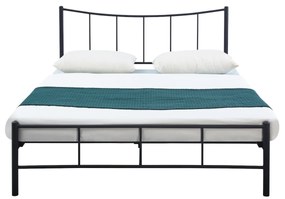 Κρεβάτι Διπλό ArteLibre ROSE Μαύρο Μέταλλο 208x159x100cm (Στρώμα 150x200cm)