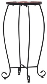 vidaXL Τραπέζια «Μωσαϊκό» 3 Τεμ. Τερακότα /Λευκά Κεραμικά