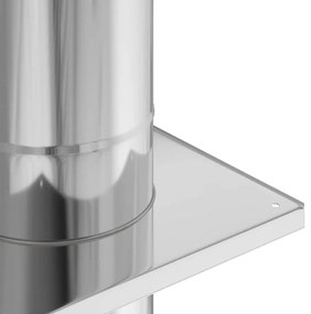 vidaXL Επέκταση Καμινάδας Ασημί 25 x 25 x 82 εκ. Ανοξείδωτο ατσάλι