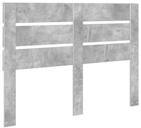 vidaXL Κεφαλάρι με κεφαλάρι Σκυρόδεμα Γκρι 150 cm Επεξεργασμένο ξύλο