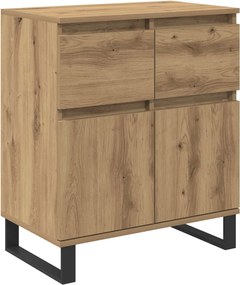 vidaXL Πλαϊνό γραφείο με συρτάρι Artisan Oak 60 x 35 x 70 cm