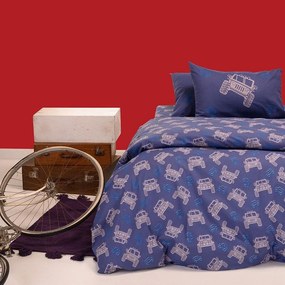 Μαξιλαροθήκες Παιδικές Trucks (Σετ 2τμχ) Blue Melinen 50Χ70 100% Cotton