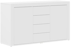 vidaXL Λευκό Πλαϊνό Γραφείο Λευκό Ξύλο 120 x 36 x 69 εκ. Αποθήκευση