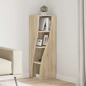 vidaXL Γωνιακό Ντουλάπι 32x32x102εκ Επεξεργασμένο Ξύλο Δρύς Sonoma
