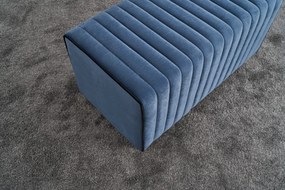 Πουφ Σκαμπό Μπλε MABEL 40x80x40